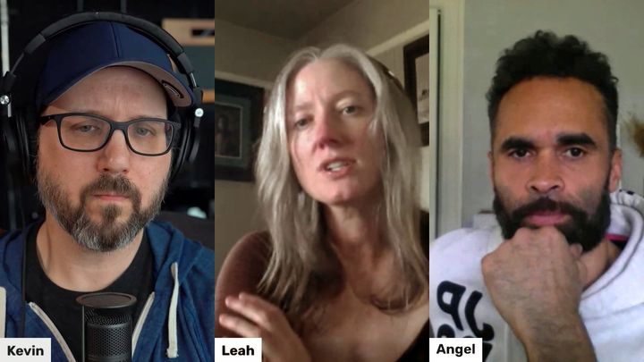 Kevin, Leah, and Angel Talking to camera